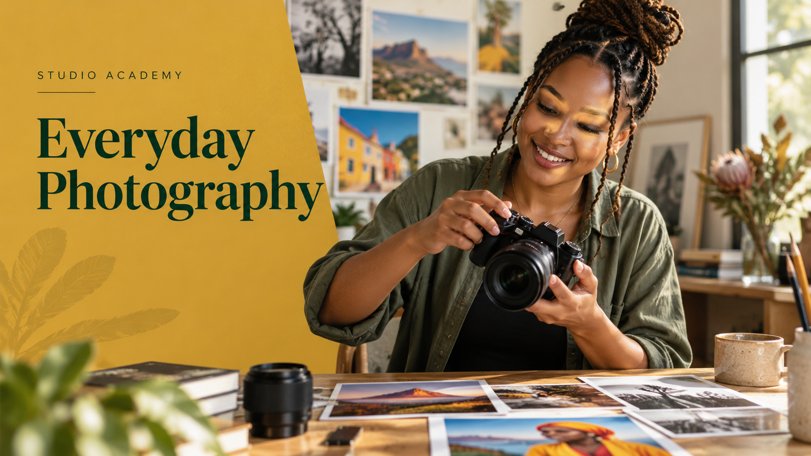 Fictional photography course email campaign artwork